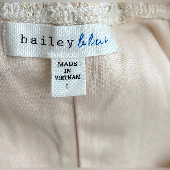 Bailey Blue Stunning Cream Sparkle Halter Laced Maxi Size L EUC - Picture 4 of 5